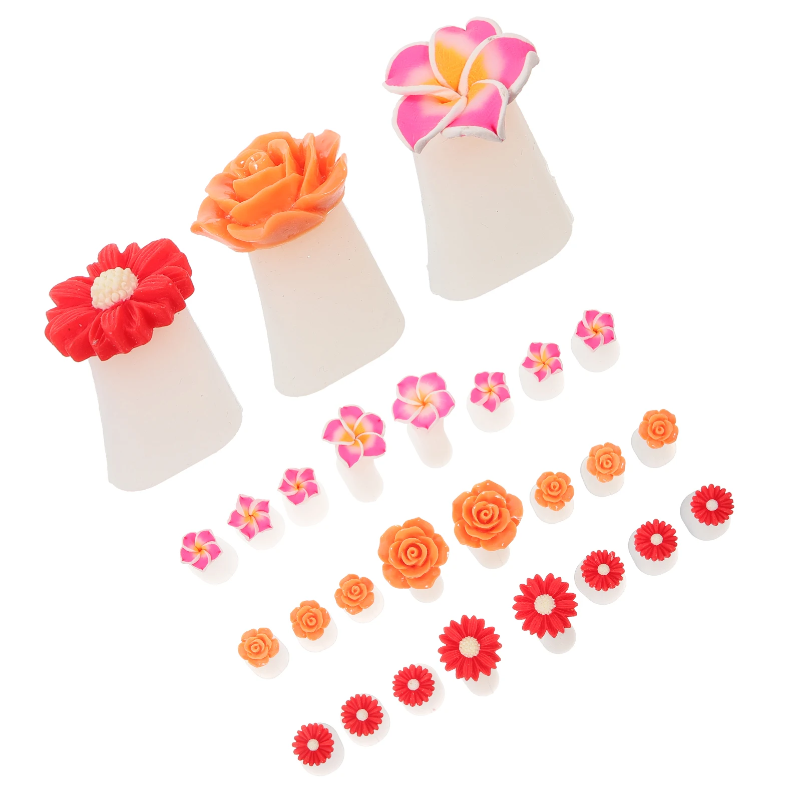 

24pcs Toe Separator Nail Supplies Silica Gel Pedicure Tools Multicolour Reusable Soft Comfortable Silicone Flower for Nail