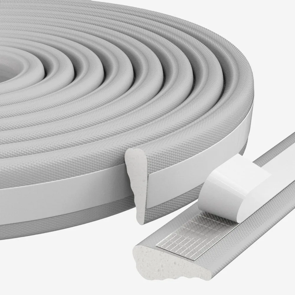 3/5/6.1m Weather Stripping Sound Insulation Self-adhesive Foam Seal Strip Filling Soundproof Soundproof Window Seal Window gap