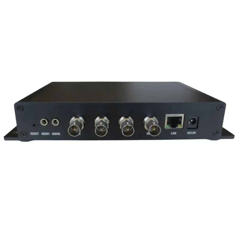 4 Channel 1080P SDI to IP Video Encoder Multi Sub-streams LAN Multi-user Live Stream with Logo Overlay Video Cropping Function