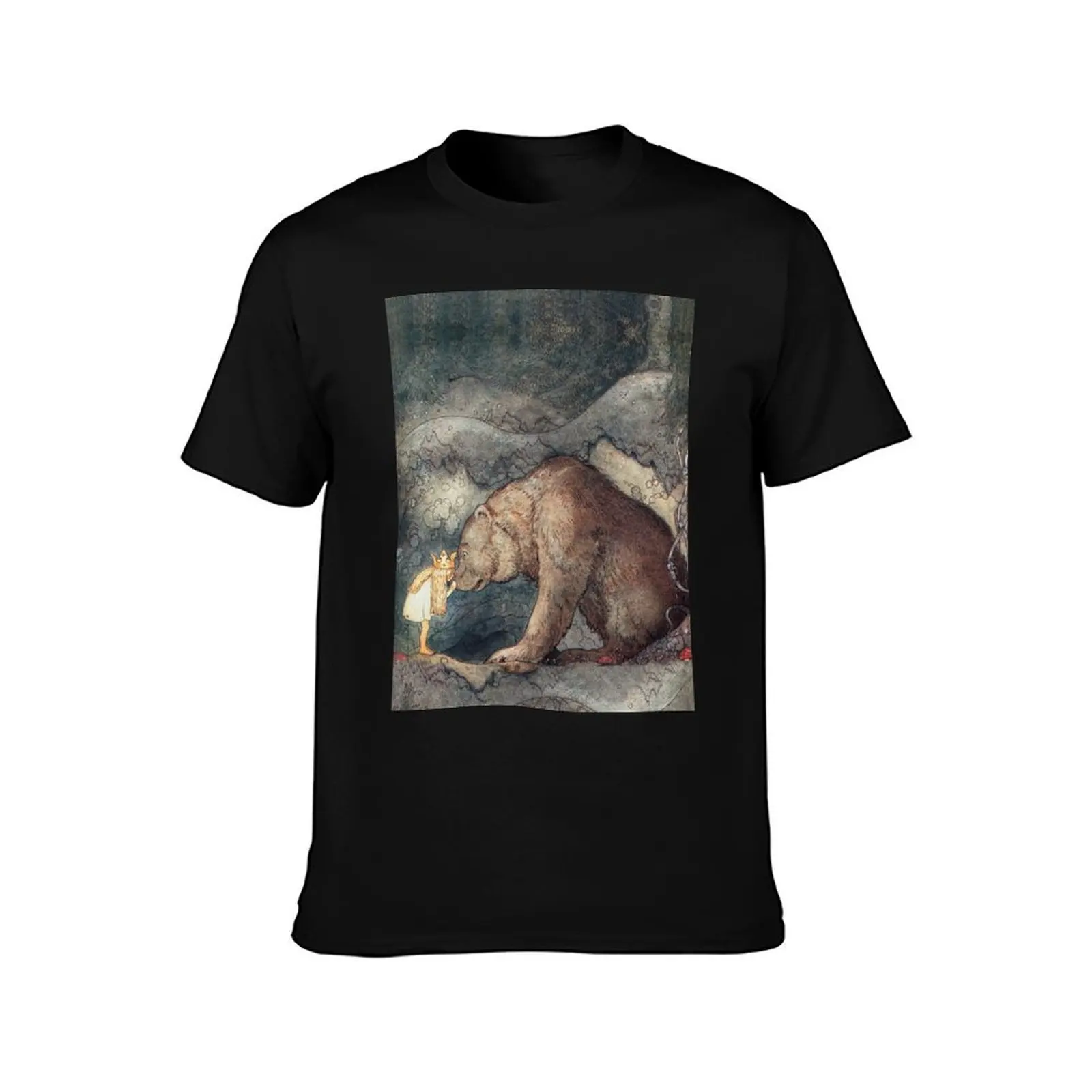 Poor Little Bear - John Bauer Bellas Glorious Adventure T-Shirt Summer Casual Cotton Tee Oversized Streetwear Tops