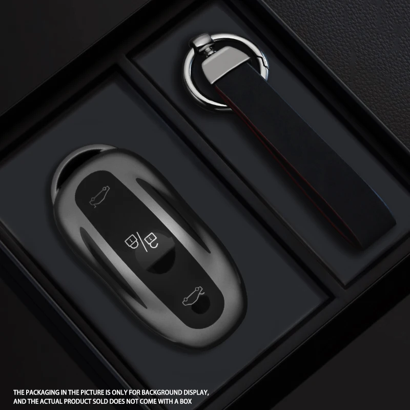 Funda para llave de coche de TPU estilo guerrero negro, funda para llavero Tesla, accesorios modelo 3 S Y