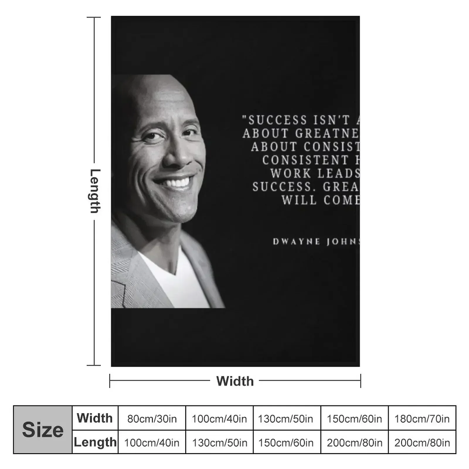 dwayne johnson quotes Throw Blanket Sofas Polar Bed covers Thermals For Travel Camping Hair Blankets