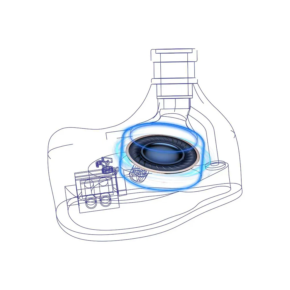 سماعات أذن COZOY D1 IEM 10 مم من الجرافين ذات دائرة مغناطيسية مزدوجة التجويف الديناميكي السلكي داخل الأذن