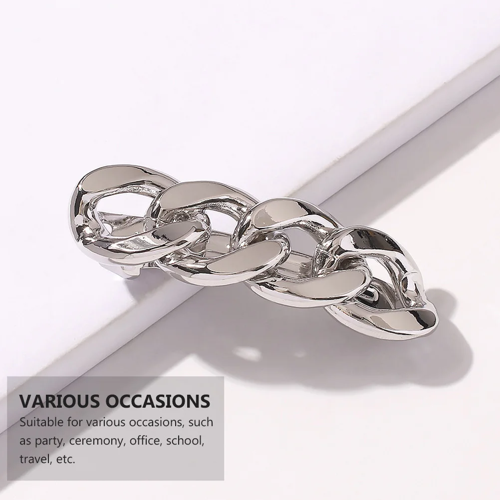 2 قطعة مشبك شعر سلسلة ذهبية سبيكة معدنية على شكل سلسلة مشابك للحفلات والمكتب والمدرسة والسفر ملابس يومية تسريحات شعر مستقيمة مجعدة