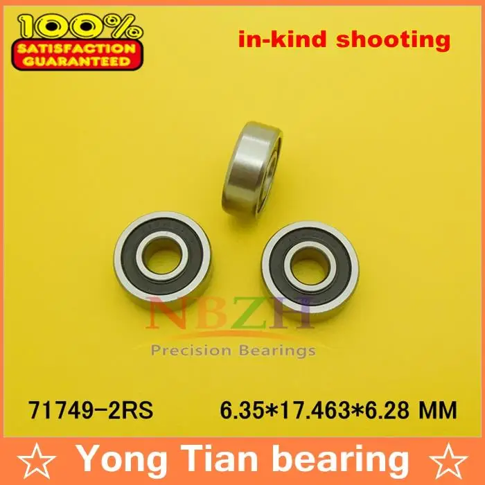 

Free Shipping NBZH bearing High Quality 71749-2RS 1602-2RS 6.35 x17.462*6.28 Mm Miniature Inch Shielded Ball Bearing