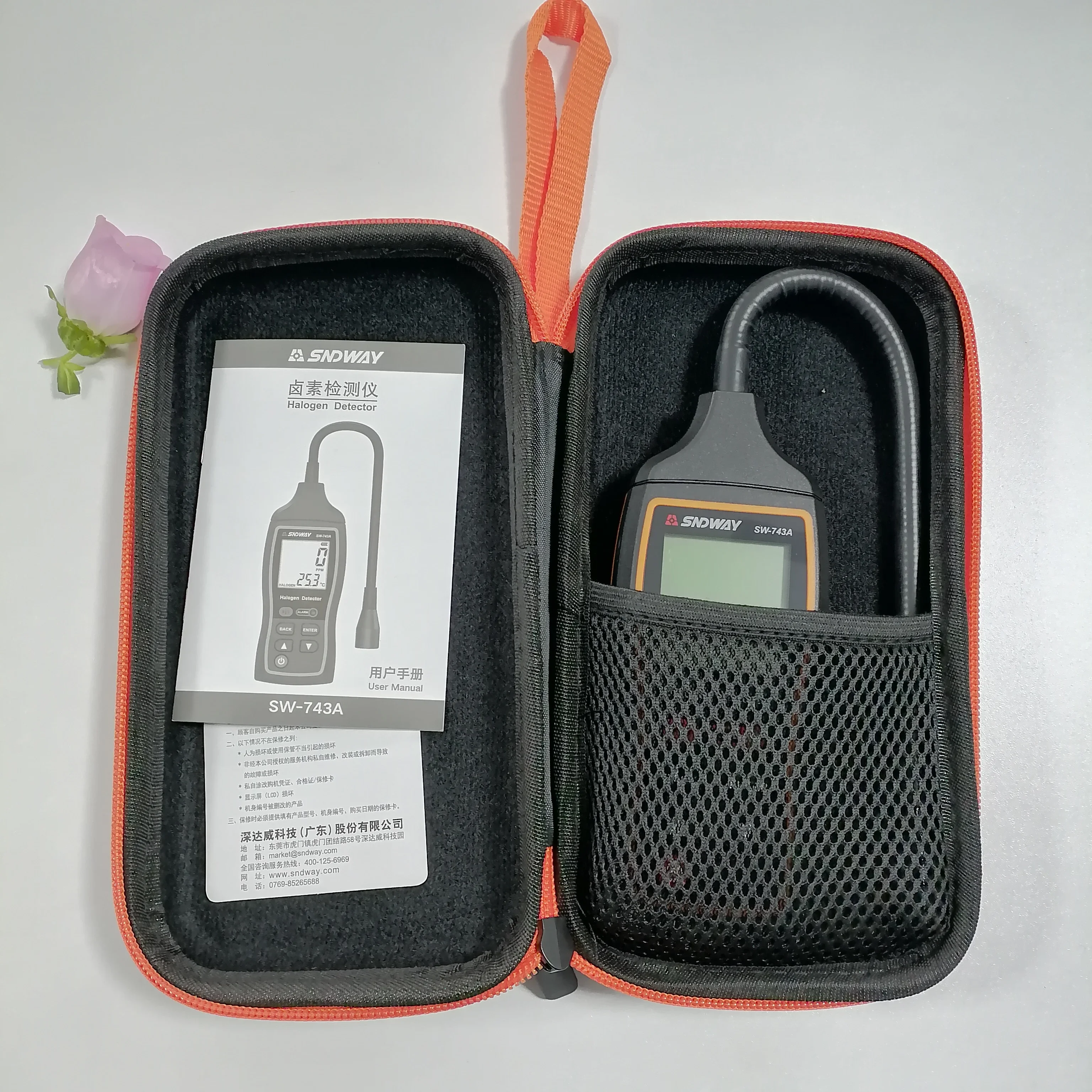 

High-precision Halogen Gas Detector 0-1000PPM SW-743A LCD Backlight Waterproof Multiple Halogen Detector Air Conditioning Refrig
