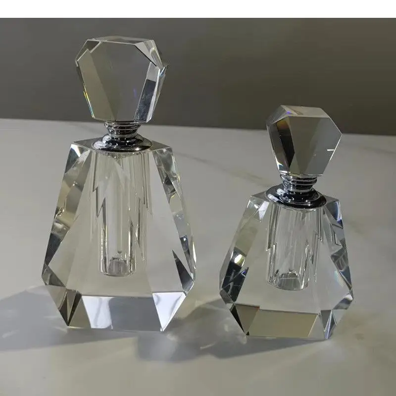 Transparent Crystal Perfume Bottle Exquisite Aromatherapy Essential Oil Container Scent Liquid