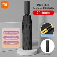 Xiaomi 24 Bone Folding Umbrella Fully Automatic Double Bone SPF 50 UV Protection Rain Resistance Strong Wind Resitance Umbrella