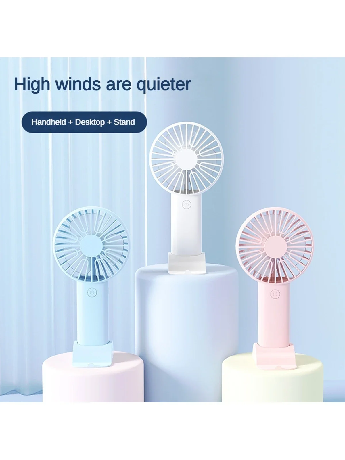 充電式ハンドヘルドミニファン、小型デスククーラー、ポータブルエアコン、学生かわいい、ミュート