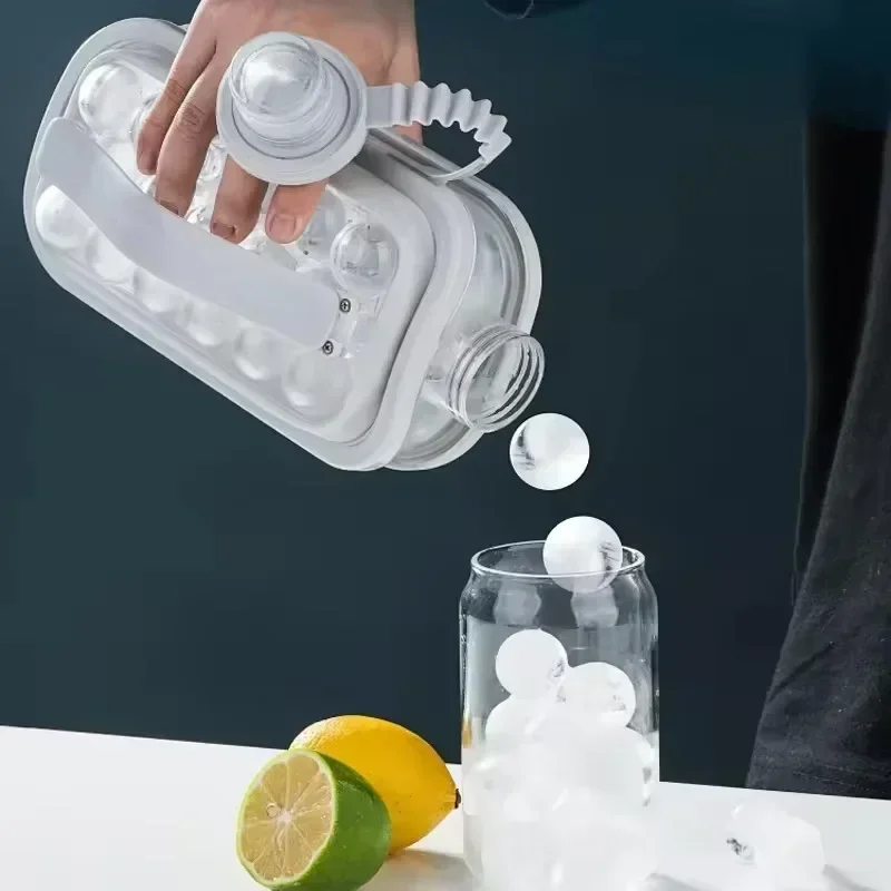 Home Ice Cube Mould Ice Ball Jug 2 in 1 Portable Water Bottle Silicone  Storage Box Creative Cube Mould Ice Maker