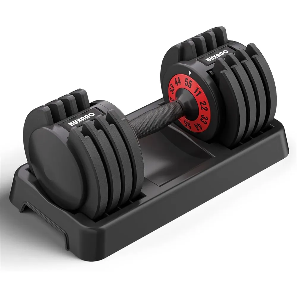 

2024 New Adjustable Dumbbell 25/55LB Single Dumbbell 5 in 1 Free Weight Dumbbell with Anti-Slip Metal Handle