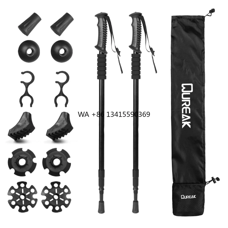 

Hiking Telescopic Pole Foldable Walking Sticks Trekking Poles Climbing Aluminum Portable Carbon Fiber Nordic Outdoor Durable 135