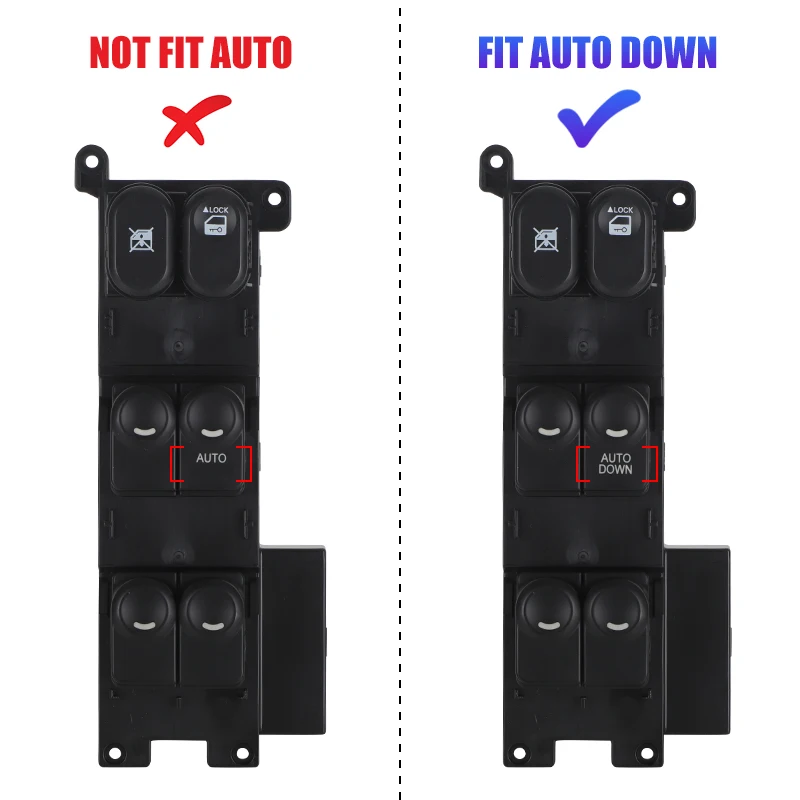 RHD Front Right Master Window Switch & Rear Switch Button for Hyundai i30 FD 2007-2012 Hatchback Wagon 93570-2L910 93580-2L010