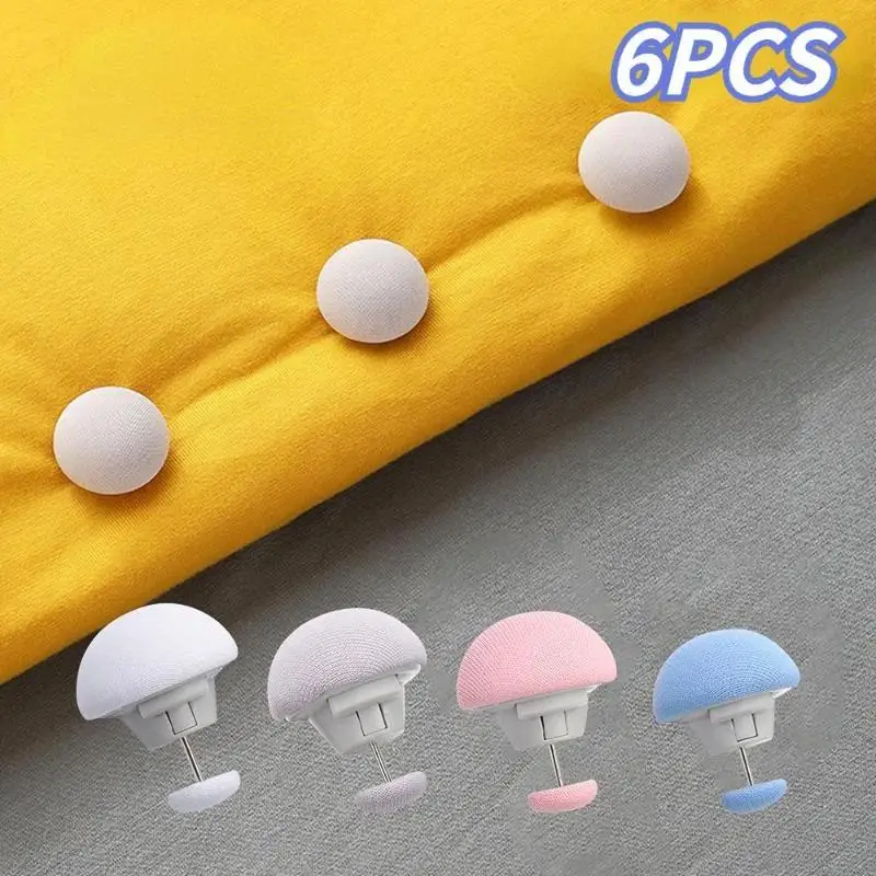 New 6Pcs BedSheet Quilt Clip Anti-Slip Blanket Buckles Duvet Cover Fastener Clip One Key To Unlock Quilt Holder Fixator Grippers