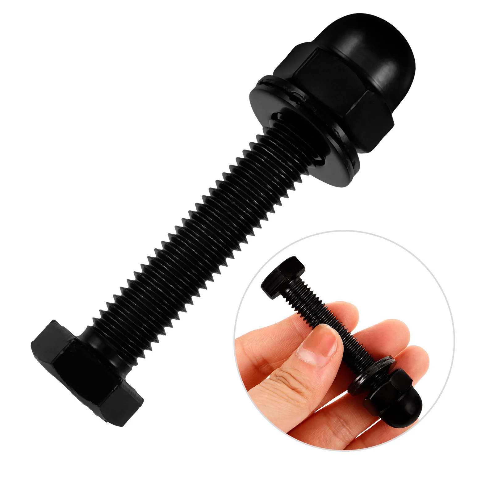 

4Sets Heavy Duty Screw Nut Set Clear Thread Metal Bolts for Barn Door Installation Easy Assemble Fasteners Replacement Hardware