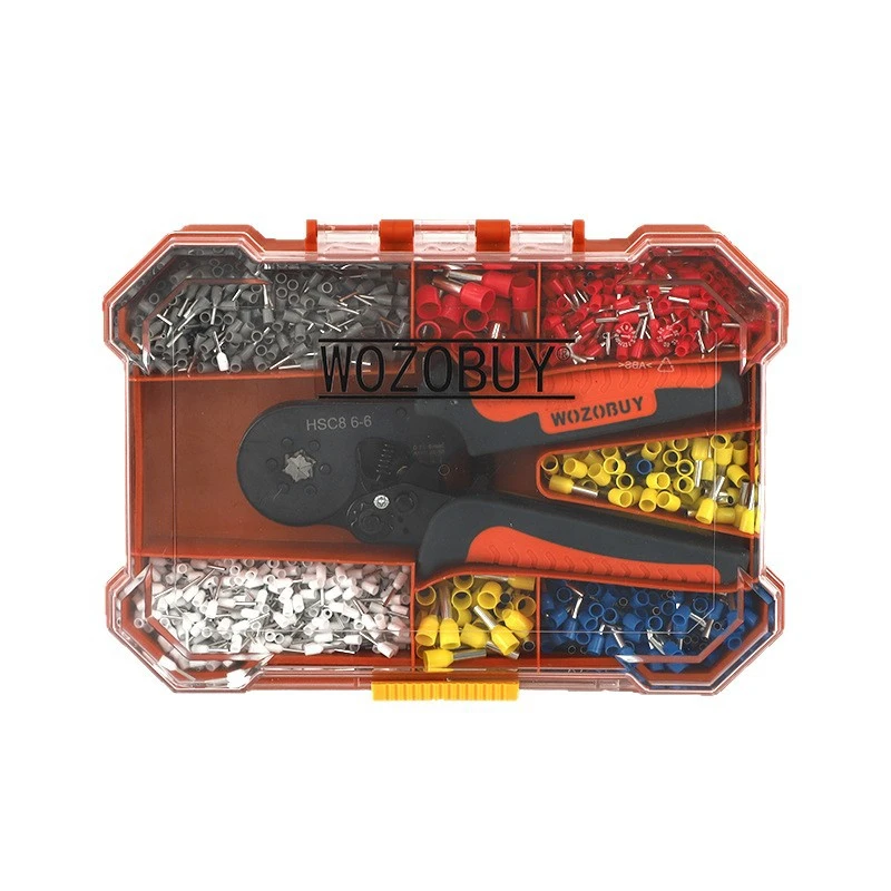 Multi-Function Tube Terminal Crimping Tool Set, Ratcheting Pliers Kit For Various Wire & Cable Sizes