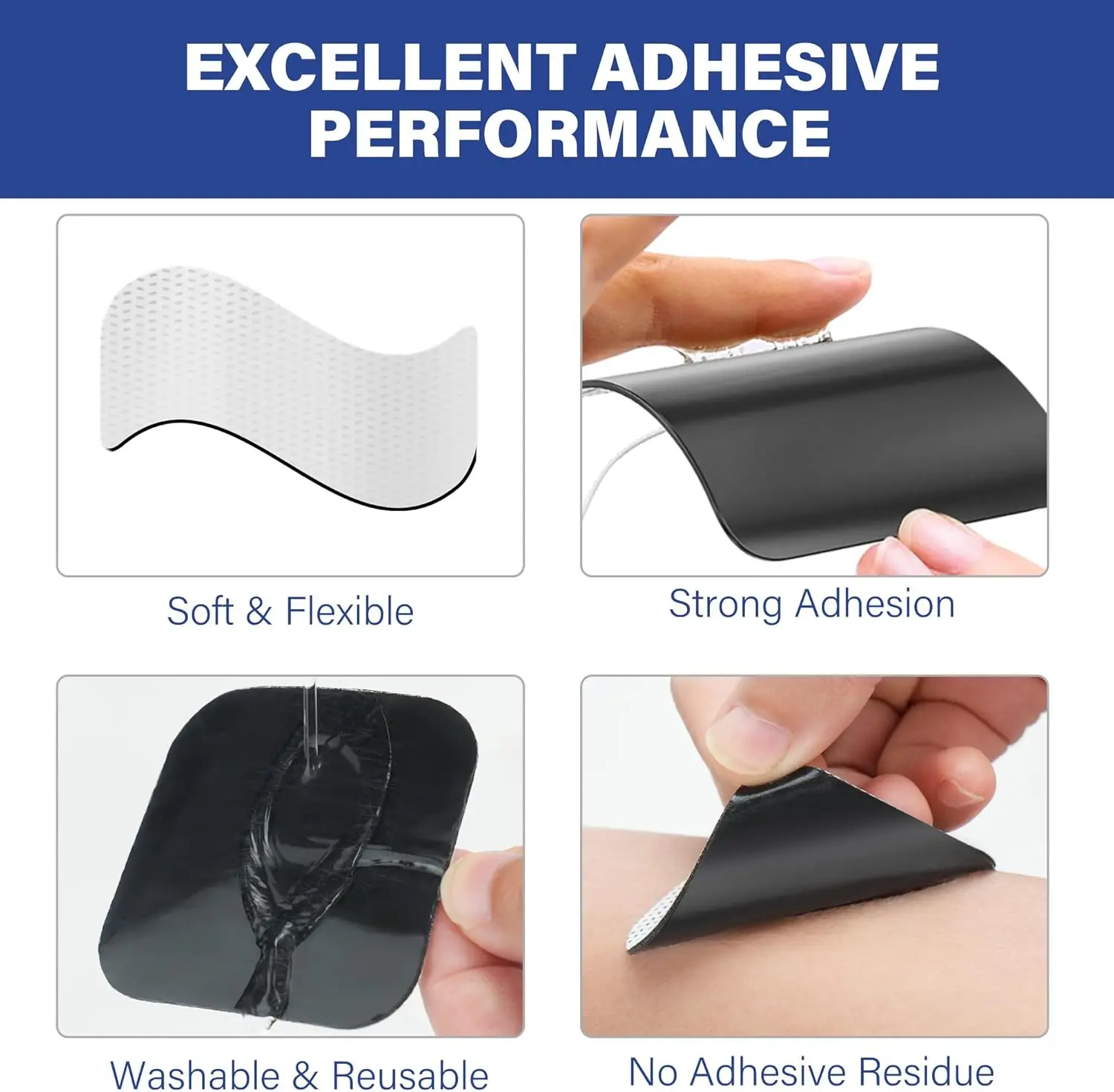 10/20/50Pcs Electrode Pads TENS Gel Pads Replacement Patches, Pulse EMS Muscle Massaging Device, Slimming & Body Pulse Massagers view 5