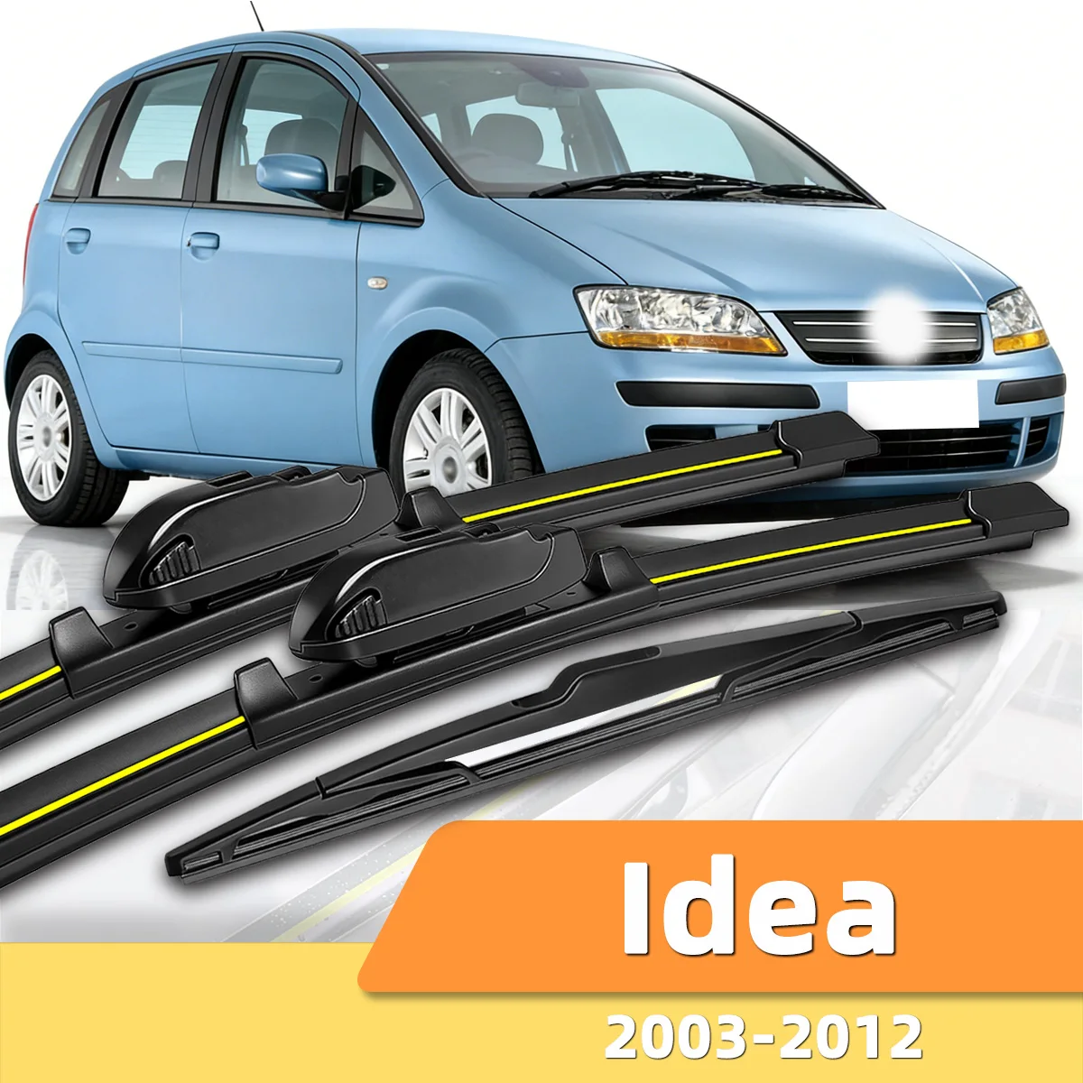 

3PCS Front And Rear Windshield Wipers Suitable For Fiat Idea 2003-2012 Automotive Windshield Accessories 2005 2007 2009 2011