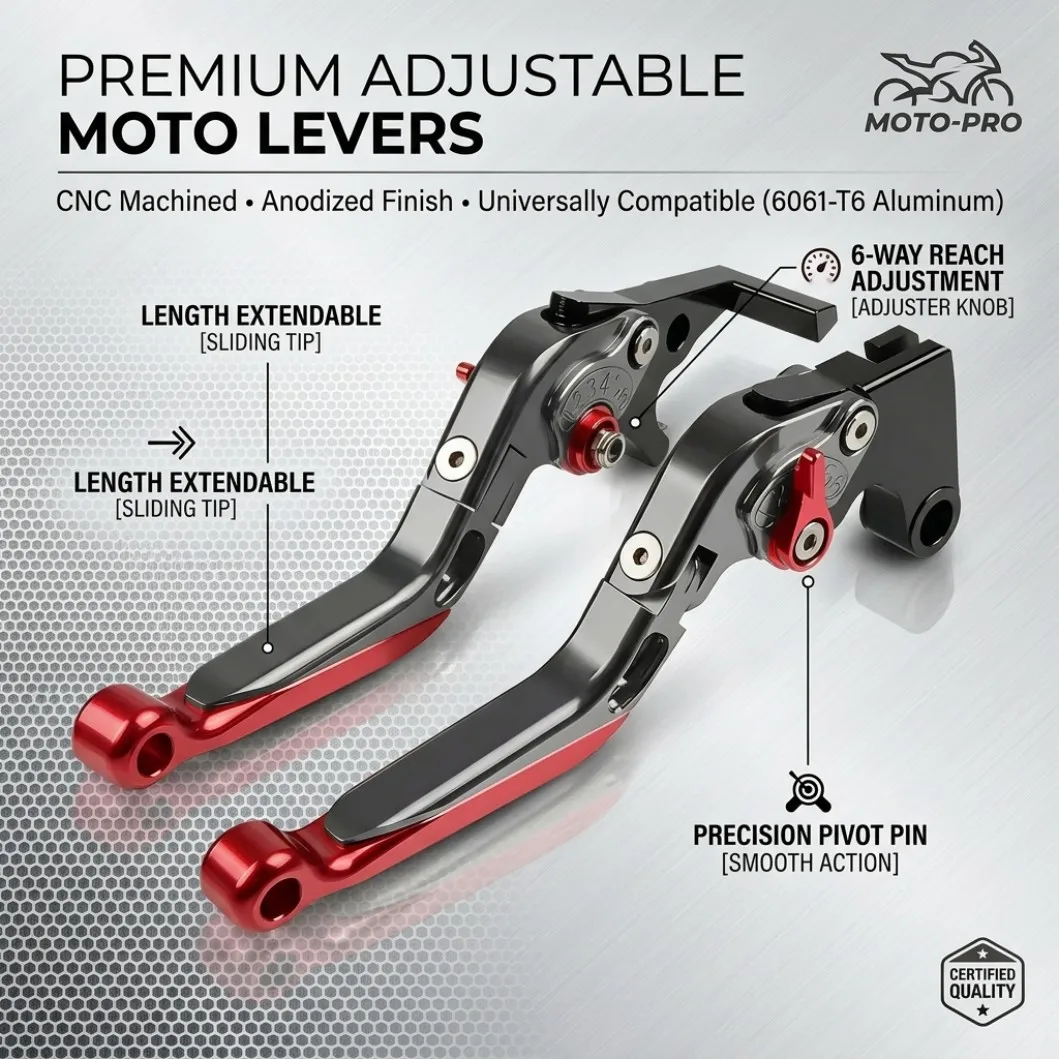 

Suitable for BMW R1200GS ADV 2006-2012, motorcycle handlebars, brake clutch levers, folding anti fall brake levers