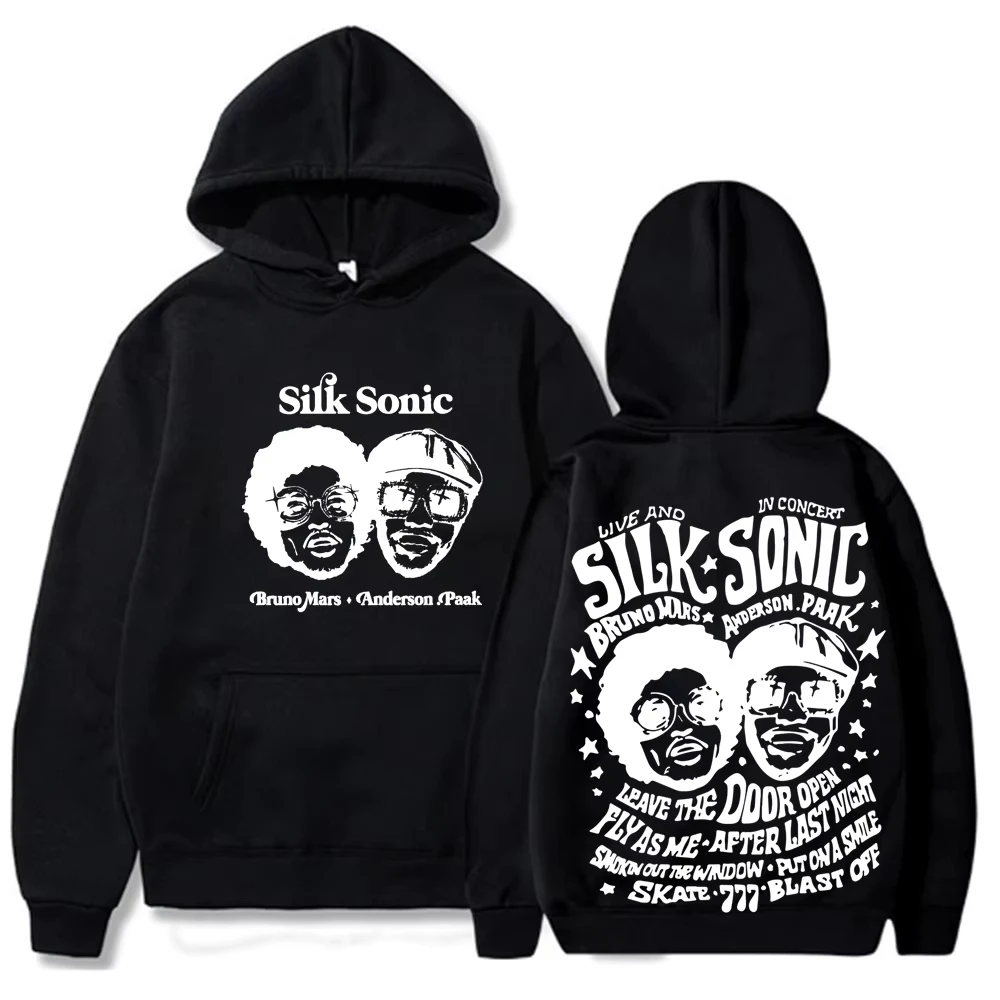 Sudadera con Capucha Silk Sonic 2026, Sudadera con Capucha Bruno Mars 24K MAGIC, Regalo para Fans, Unisex, Harajuku, Sudadera de Manga Larga, Ropa para Hombre y Mujer
