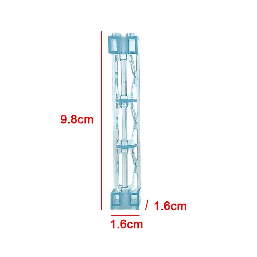 Support 2x2x10 Girder Triangular Vertical (Type 1 - Solid Top, 3 Posts) (30517) MOC Building Block Parts 8PCS/LOT