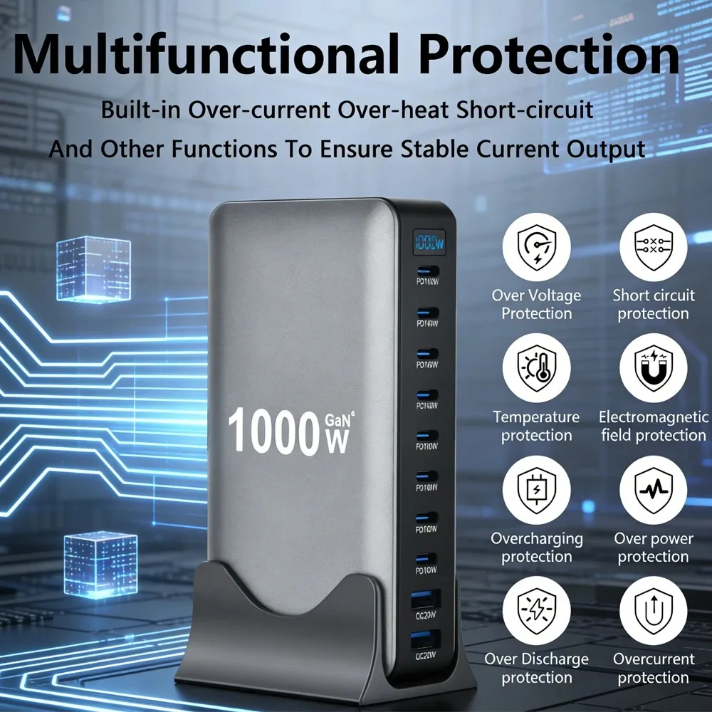 1000w-gan-charging-station-10-port-usb-c-pd-qc-fast-charger-hub-for-laptops-phones-all-devices