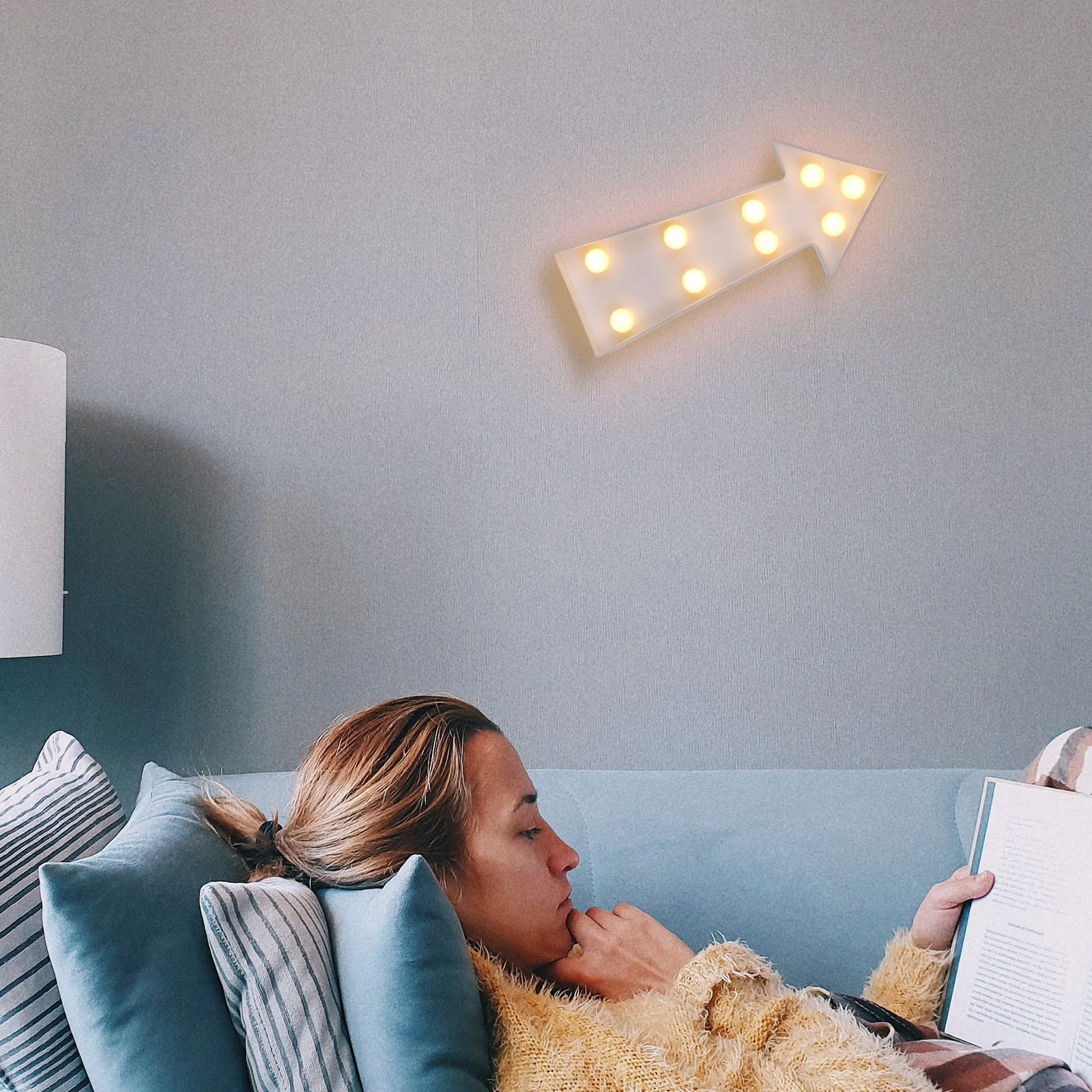 Pijl Nachtlampje Wanddecoratie Aangedreven Kamer LED Lamp Vorm Teken Vormige Borden