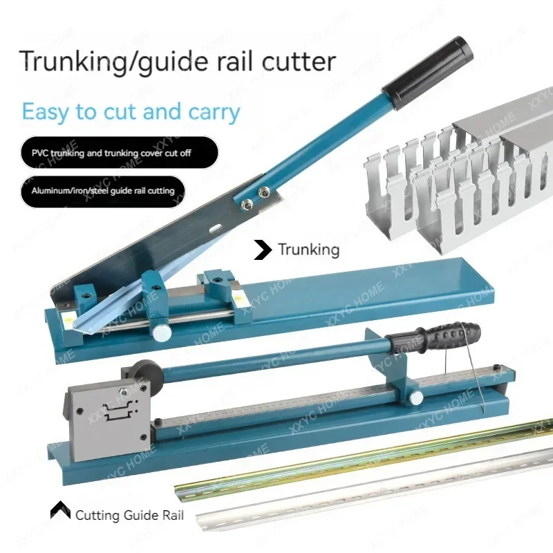 

Multifuntional Din Rail Cutter Portable Din Rail Cutting Tool Easy Cut Double Wire Guide Cutting Machine