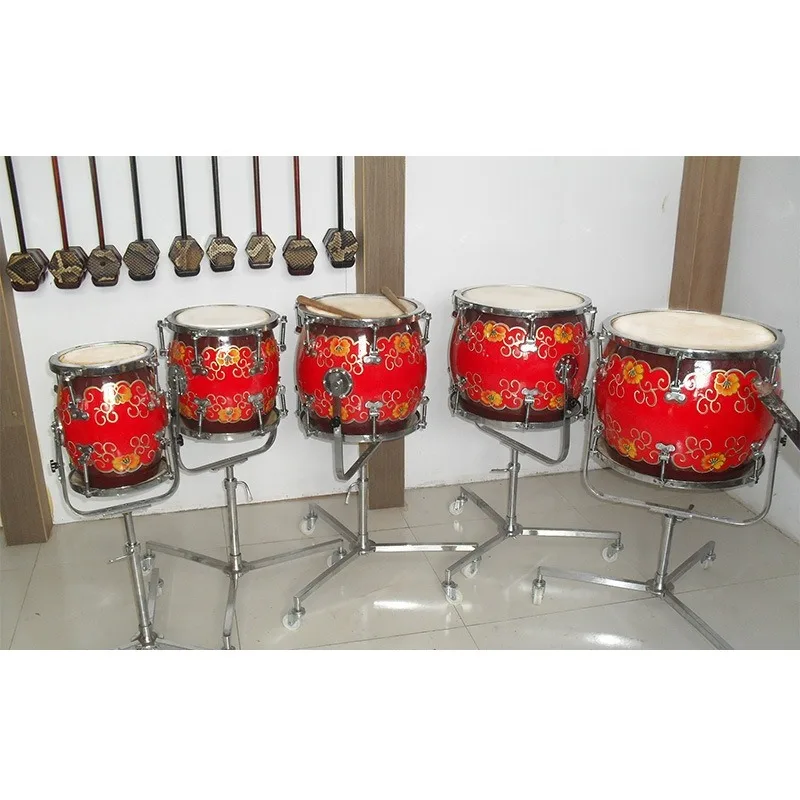 Five-tone drum row | Percussion Professional  Hall drum  Timpone drum  Ethnic teaching music Fitness and body hand play