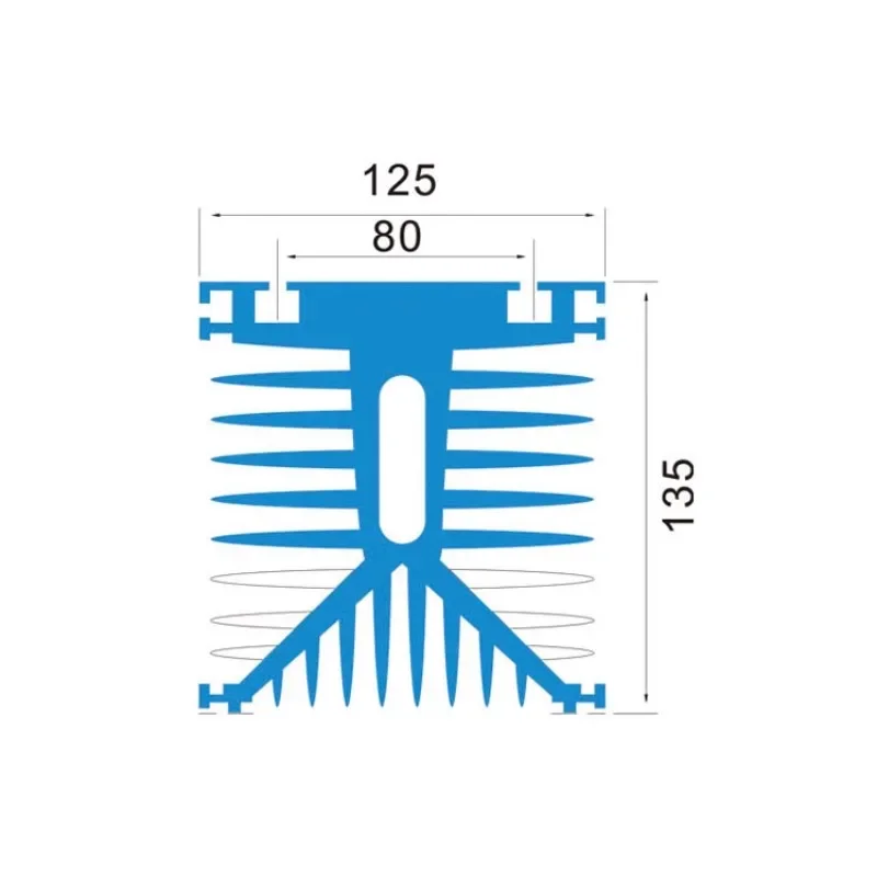 Controllable silicon module solid-state relay heat sink 180 × 125 × 135mm T-180B