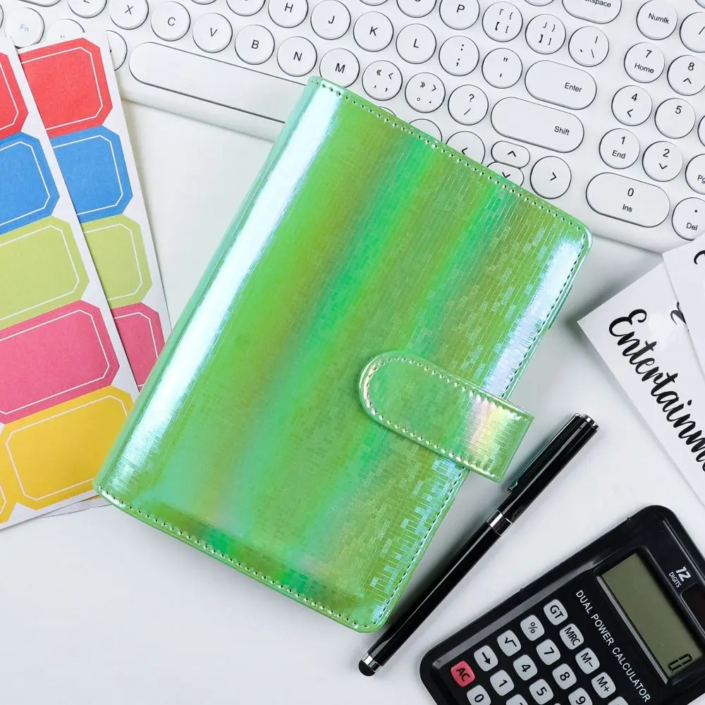 Classeur A6 à feuilles mobiles pour planificateur de Budget d'argent, avec fermeture éclair, enveloppes d'argent à la mode, carnet de notes créatif coloré à main