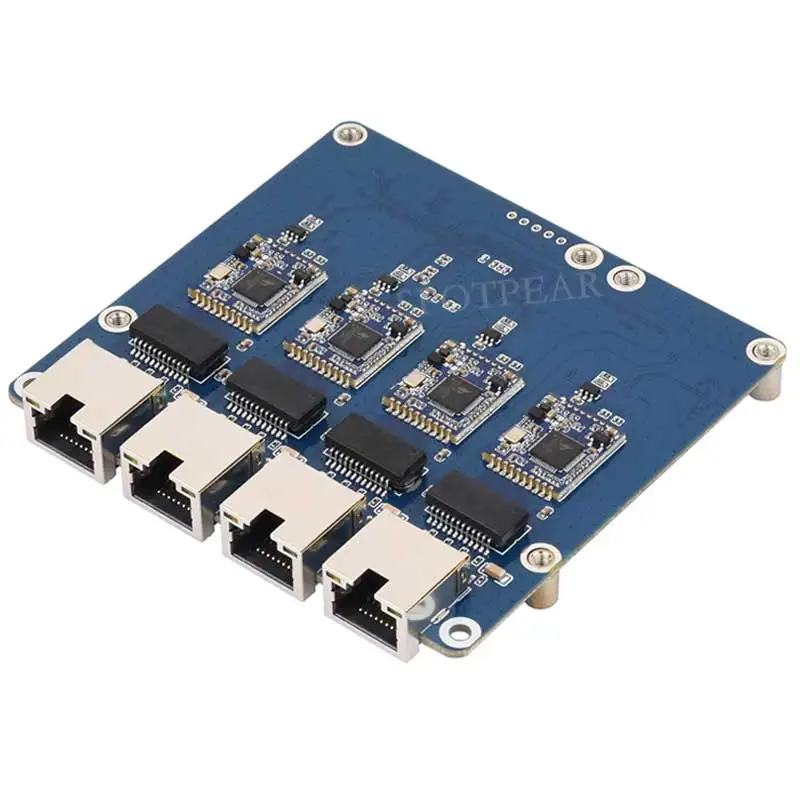 Raspberry Pi 5 PCIe TO 4-Ch Gigabit / 2.5G ETH Board (B)  Adapter RJ45 Ports