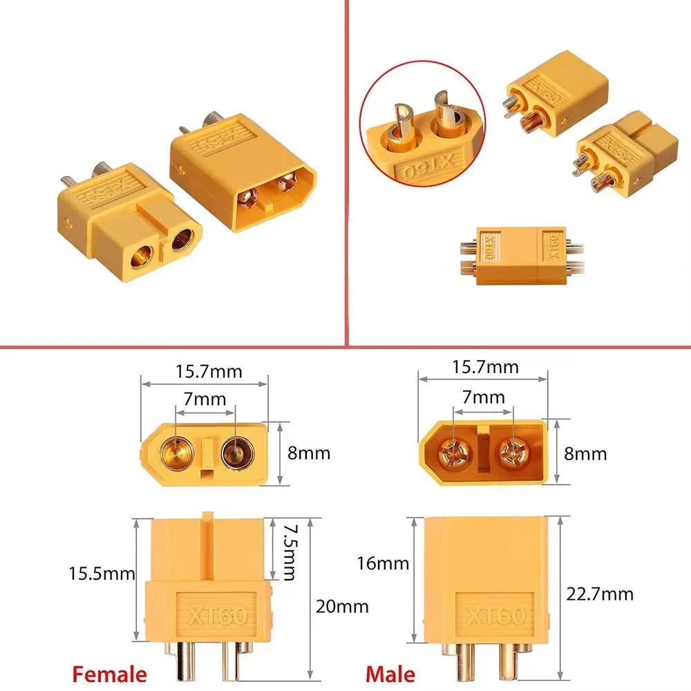 5/10 pair XT60 XT30 XT90 T Plug EC2 3 8 Male Female Bullet Connectors Plug For RC charger Lipo Battery w/tracking number service