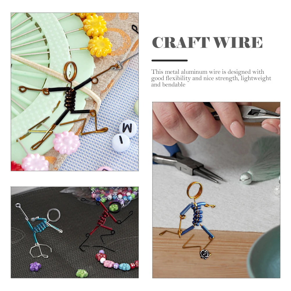 

12 Rolls Wire Beading DIY Jewelry Armature Sculpting Aluminum Wire Braid Craft Lightweight Flexible made