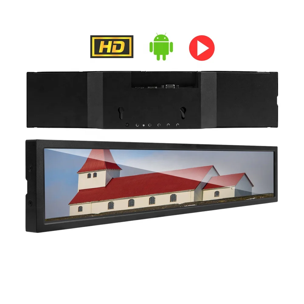 

47.6 Inch Double Resolution LCD Display Screen Stretch Bar Digital Stretched Display Panel For Indoor Commercial Advertising