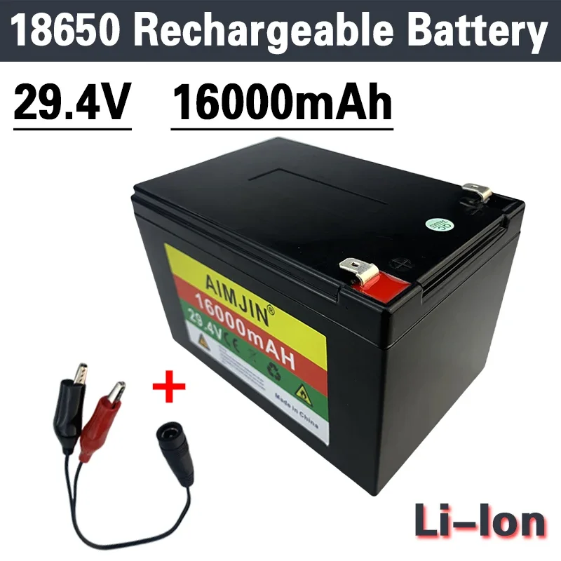 

29.4V 16000mAh Lithium Battery Has Built-In BMS And Large-Capacity DC For Outdoor LED Lights And Mobile Phones etc