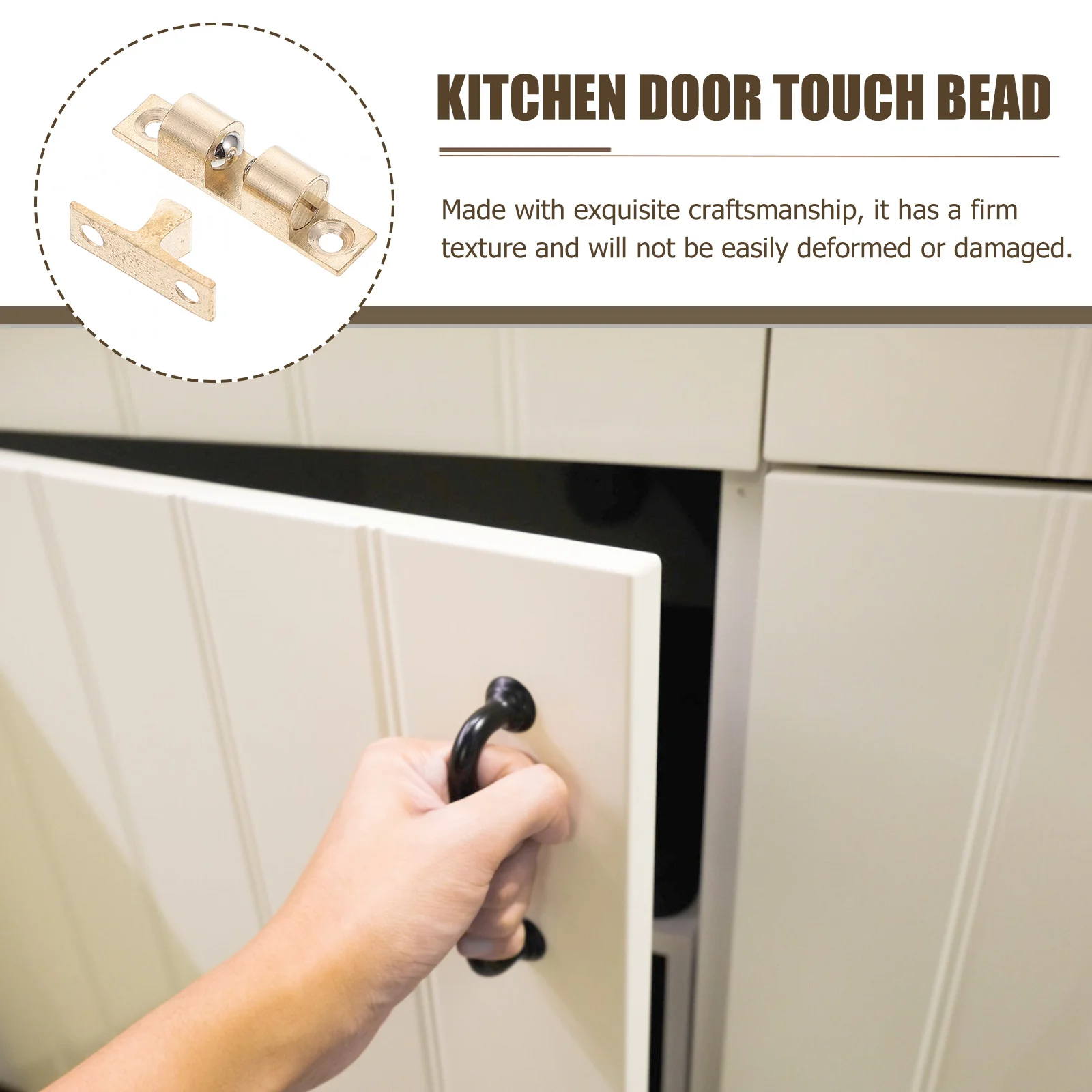 

4pcs Brass Ball Catch Cabinet Door Latch Adjustable For Closet Wardrobe Wine Cabinet Furniture Hardware Door Clip Buckle