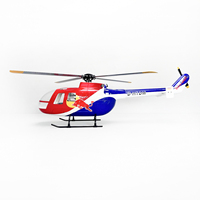 Roban RTF 450 Size BO-105 Red Bull Paint RC Helicopter 4 blades X2 Model