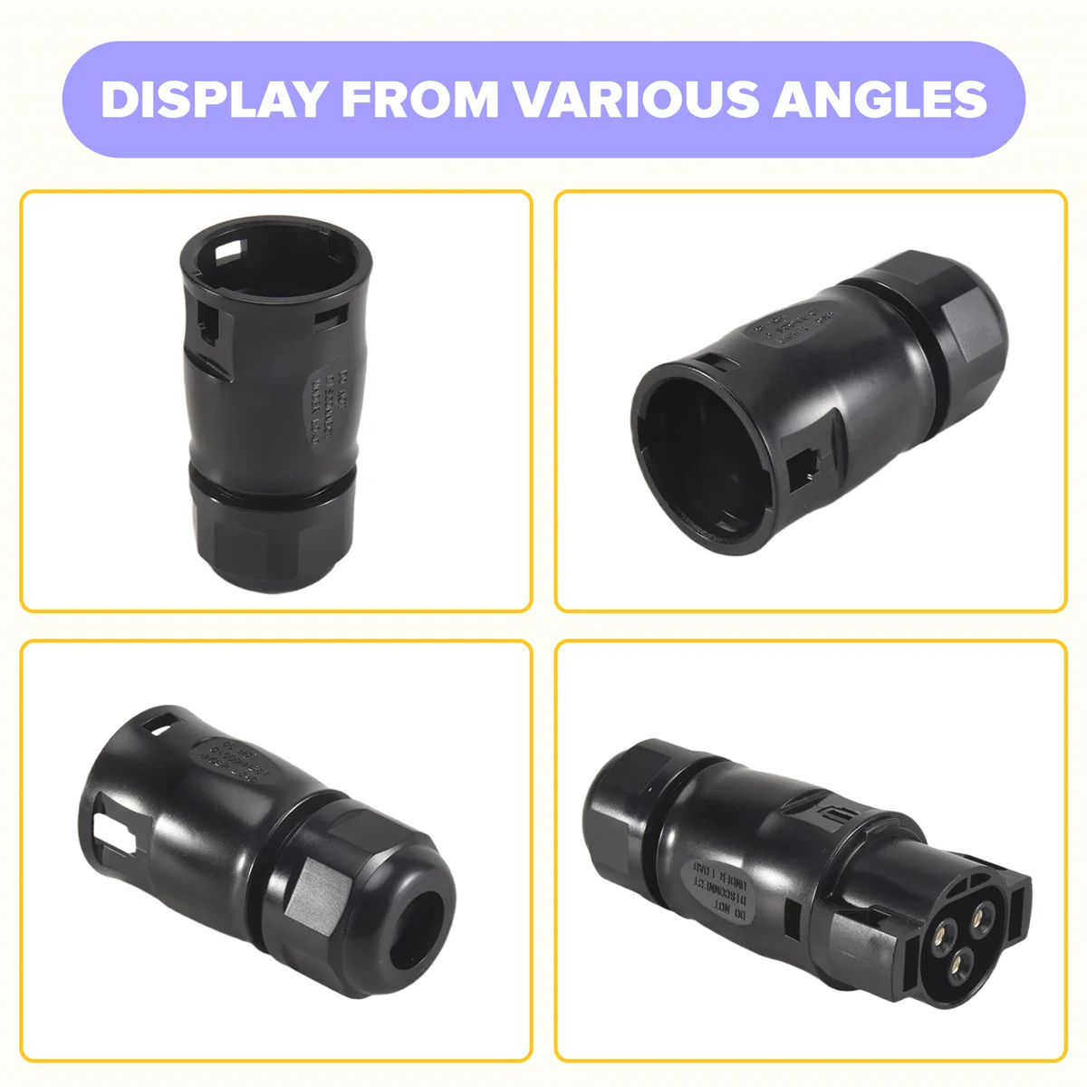 

【Buy It-Now!】 Solar PV Connector Plug Waterproof IP68 4000V 40A for Solar PV System Panel Parallel Protection Kit LY01-Female