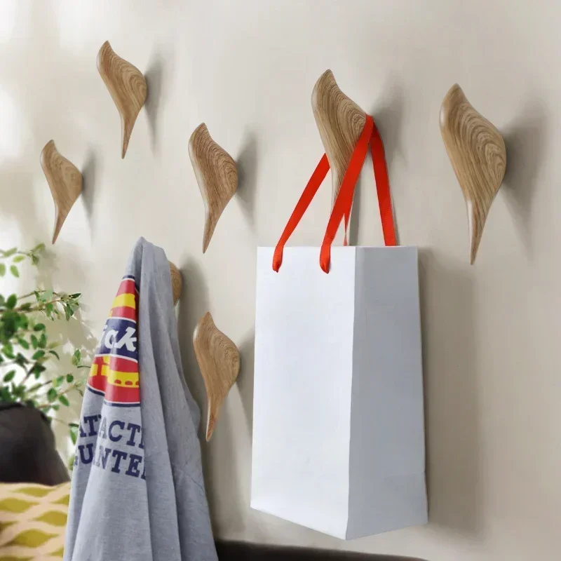 

5PCS Birds Clothes-hook Hangers Home Wall Hook Decoration Retro Homey Statue Crafts Storage Hat Coat Hanging Bedroom Accessory