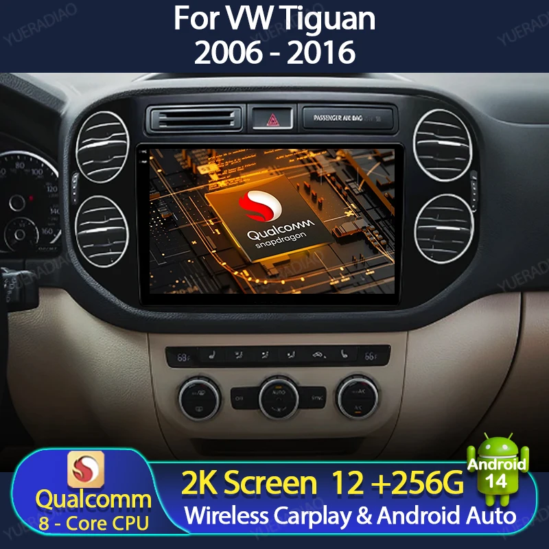 

Android 14 Car Radio For Volkswagen Tiguan 1 NF 2006 - 2016 Head UNIT Multimedia Stereo Video Player Carplay Auto Ai Voice QLED