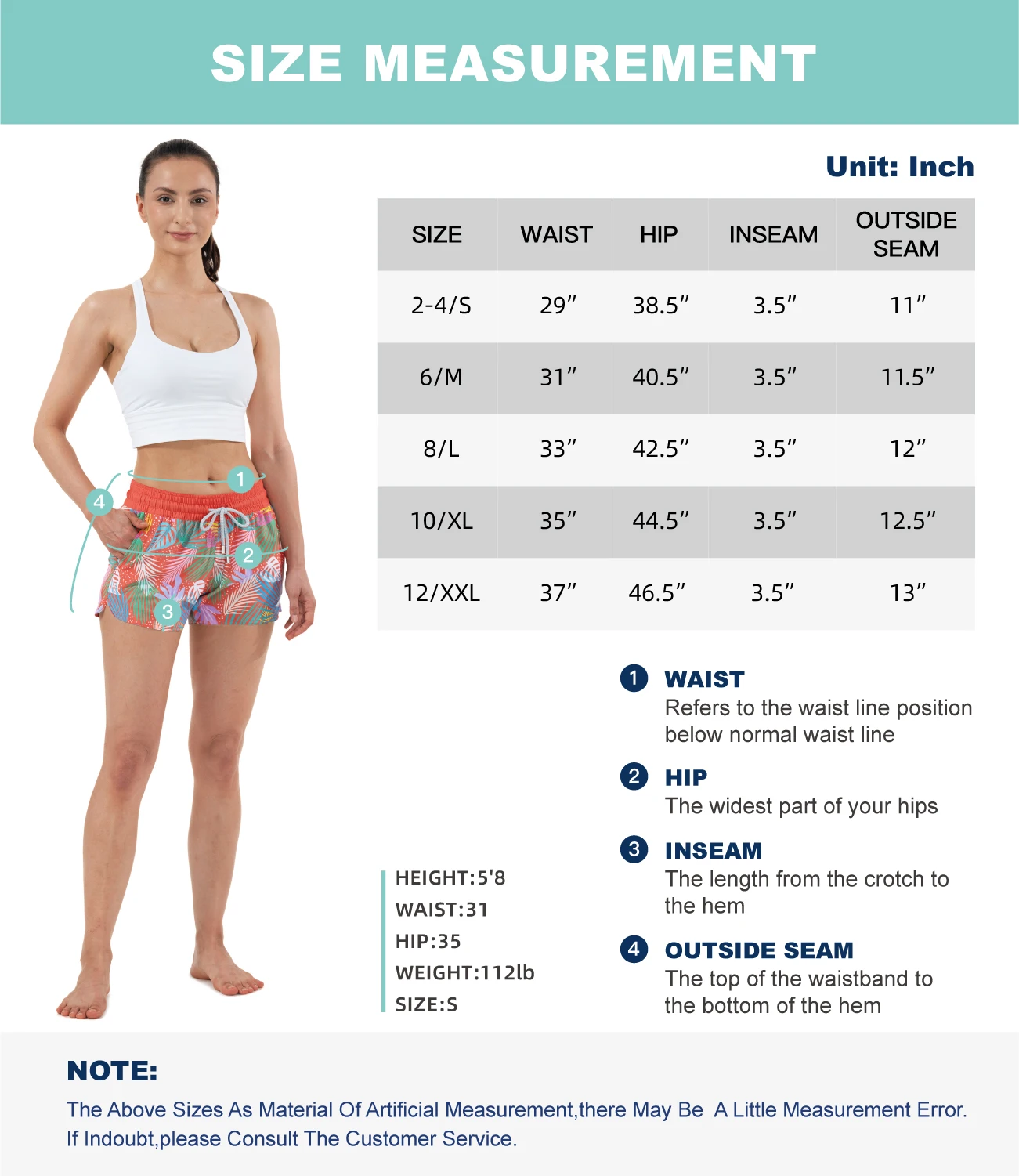 SURFCUZ Womens Stretch Board Shorts Quick Dry Surfing Swimming Trunks Summer Swimwear Bottoms Swim Beach Shorts for Women