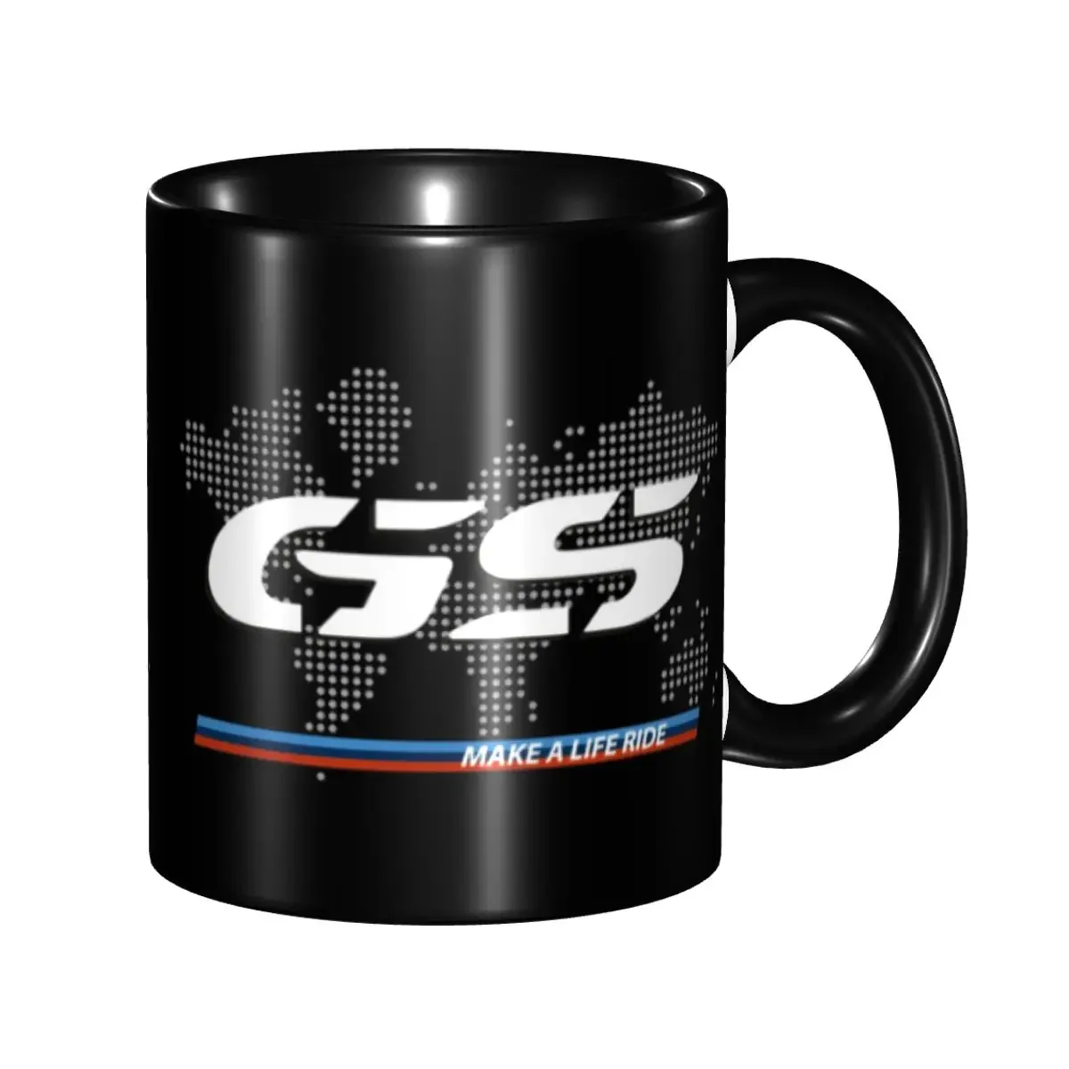 Make A Life Ride GS Motorcycle Adventure Coffee Mugs DIY Personalized World Map Ceramic Mug Creative Gift