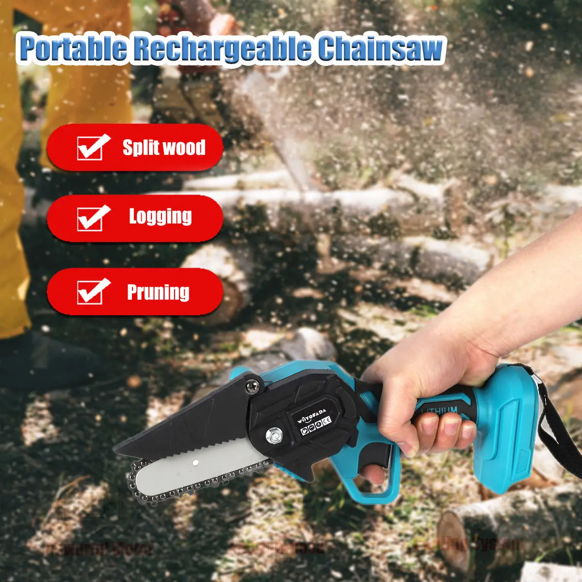 Electric Pruning Saw Electric Saws Woodworking Mini Electric Saw Garden Logging For Makita 18V Battery (No Battery)