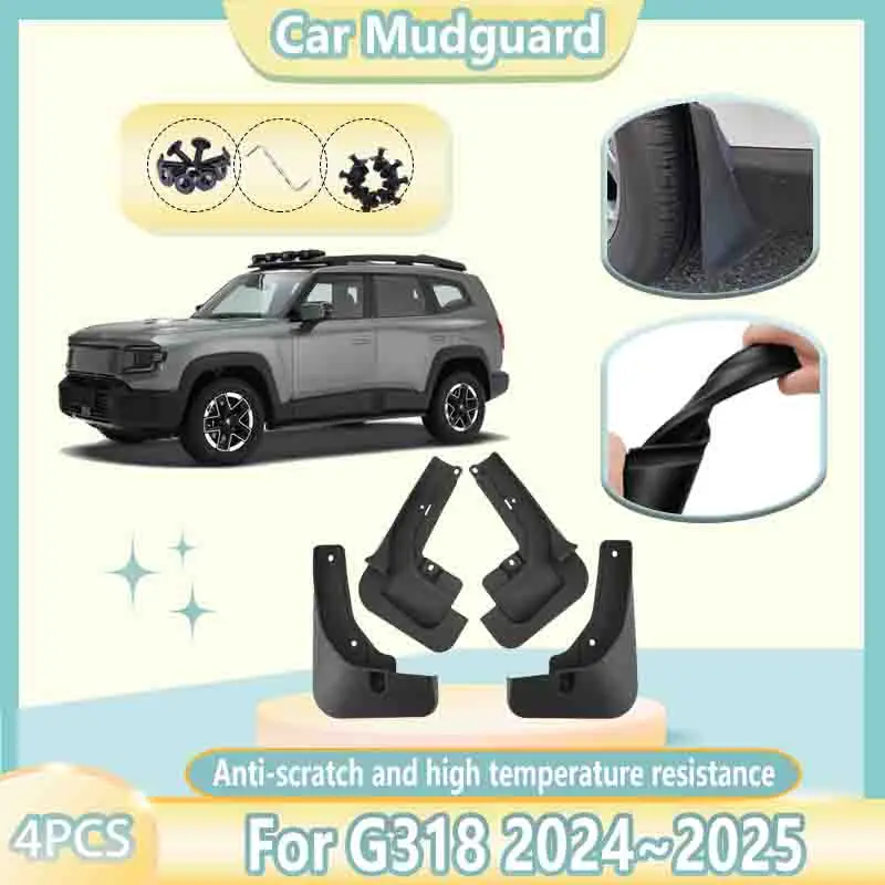 

Anti-splash Car Mudguards For Changan Deepal G318 Accessories 2024 2025 Mud Guards Auto Wheel Fender Flares Front Rear Mudflaps