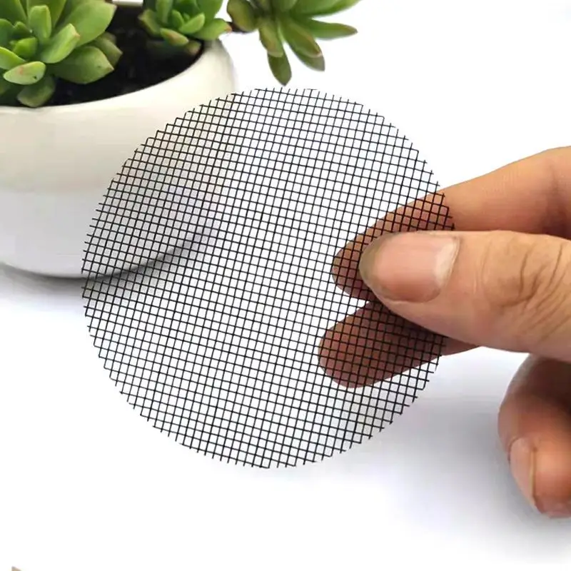 *Pot Hole Mesh Pad Mat Grid Round Drainage Hole Screen For Pot Bottom Prevent Soil Loss Anti Bonsai Flower Plant Gardening Tools