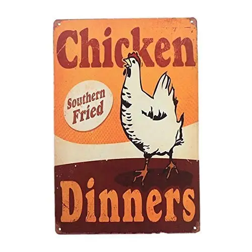 Patisaner Chicken Dinner Retro Vintage Decor Metal Tin Sign 8x12 inch / 20x30 cm