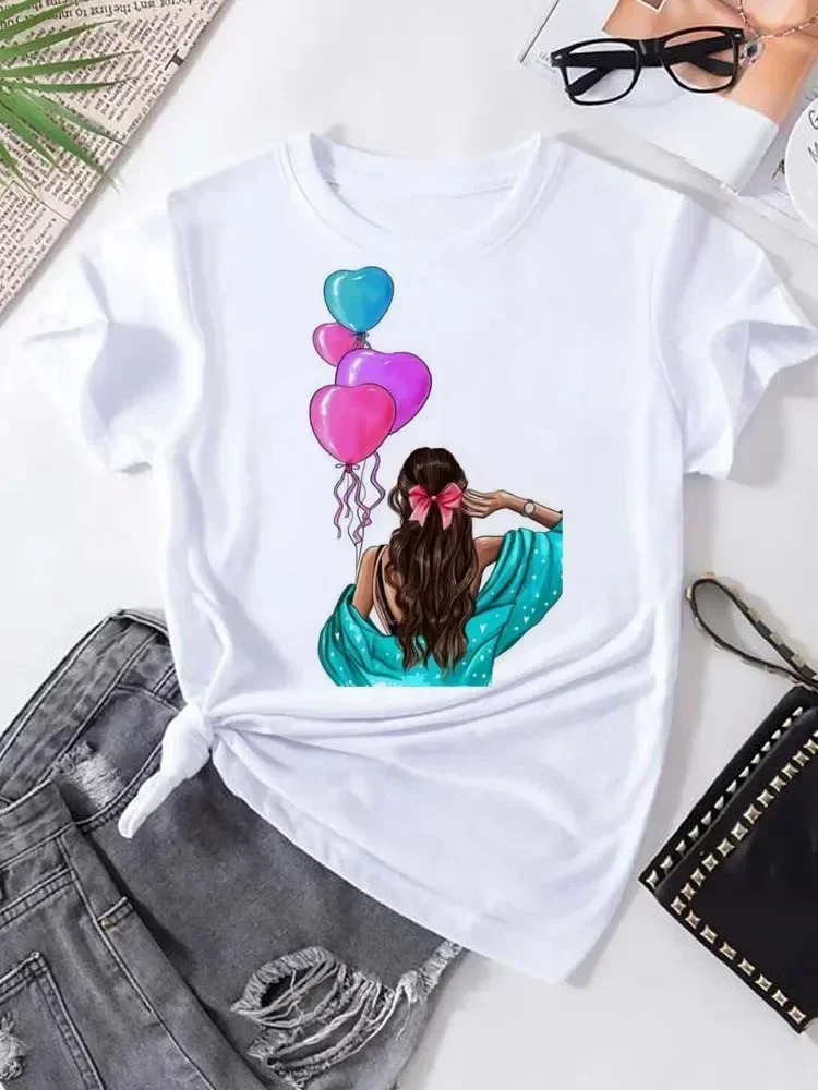 Women's Plus Size T-shirt Graphic Short Sleeve Clothing Top, Loose and Casual, Soft and Comfortable Breathable, Outdoor Sports