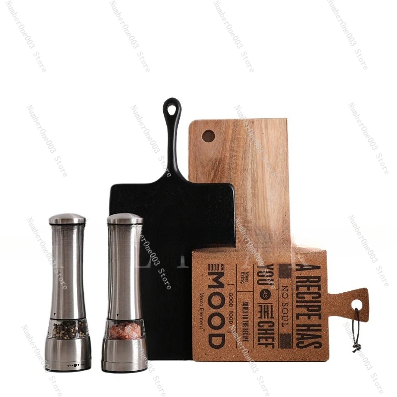 Modern Minimalist Model Room Kitchen Countertop Accessories Marble Cutting Board Dining Board Cake Tray Soft Decoration Set