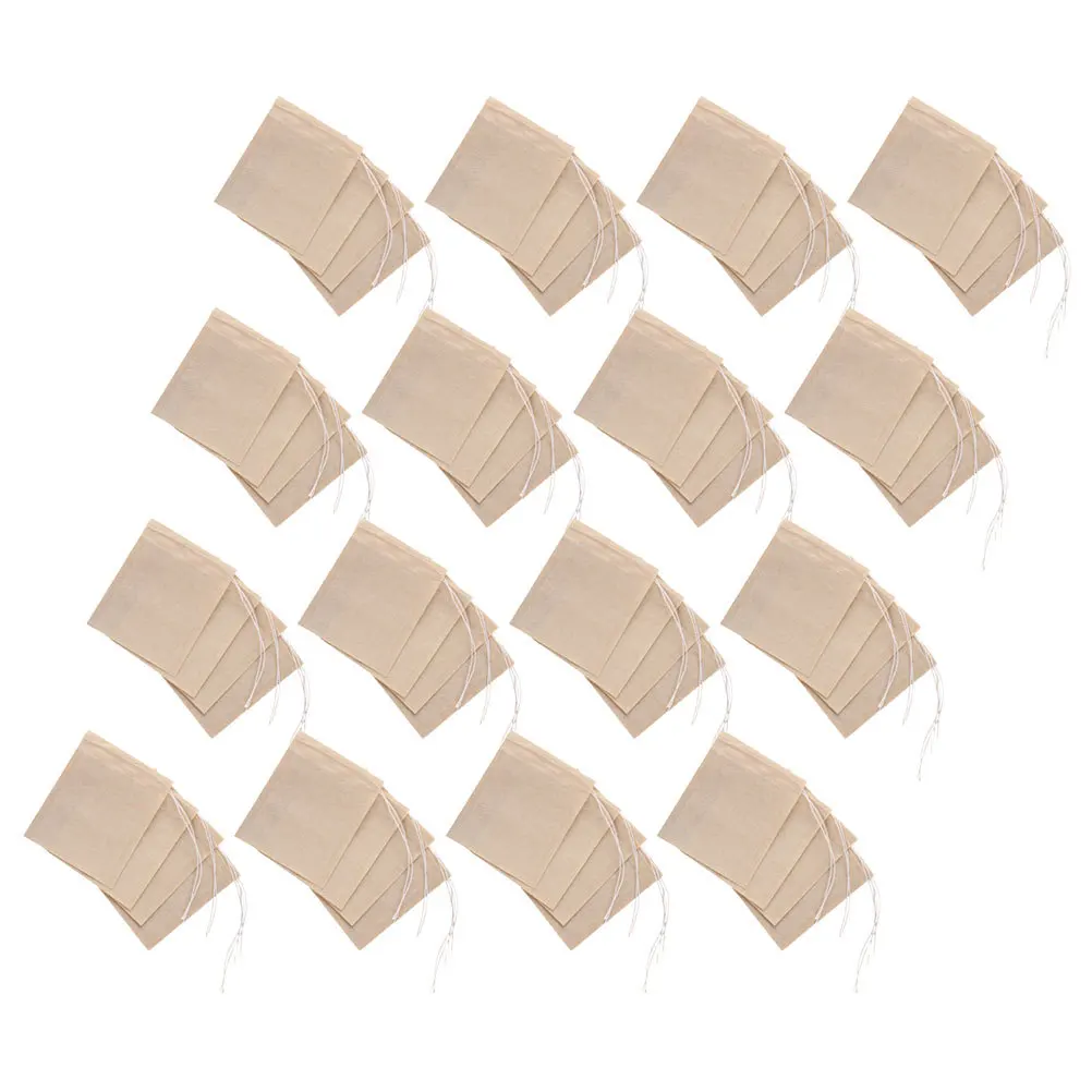 

200Pcs Paper Tea Filter Bags Disposable Drawstring Infuser for Loose Leaf Tea Herbal Coffee Brewing Filter Drawstring Seal Bags